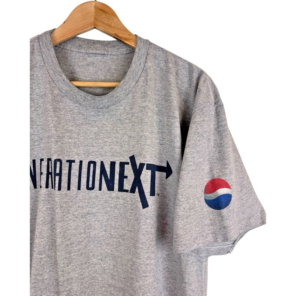 Vintage 90s Pepsi Generation Next Single Stitch Crew‎ Neck T-shirt Men's L USA *